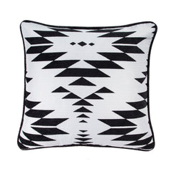 Amelia Black & White Aztec Jacquard Euro Sham, 27" x 27", 1PC