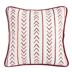 Solace Embroidered & Striped Throw Pillow, 18" x 18", 1PC