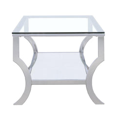 Saide - Rectangular Glass Top Coffee Table - Chrome