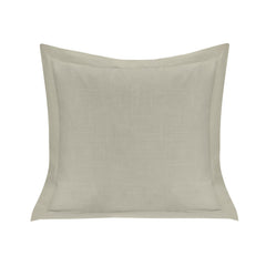 Luna Single Flanged Washed Linen Pillow, 20" x 20", Light Tan, 1PC