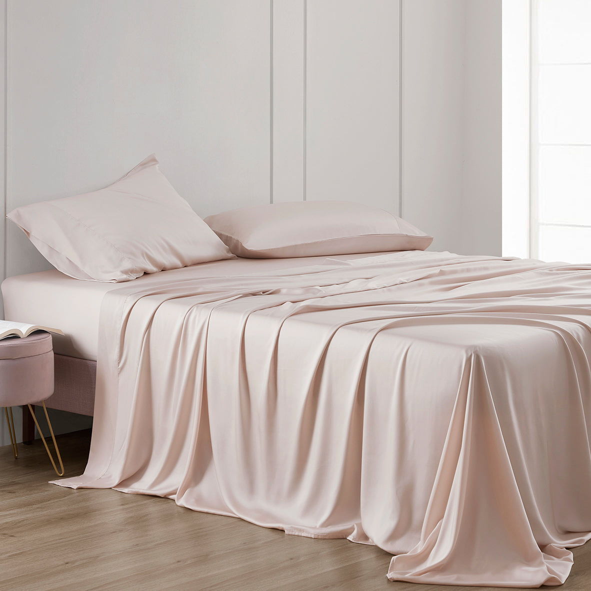 Lyocell Sheet Set, Queen, Blush, 4PC