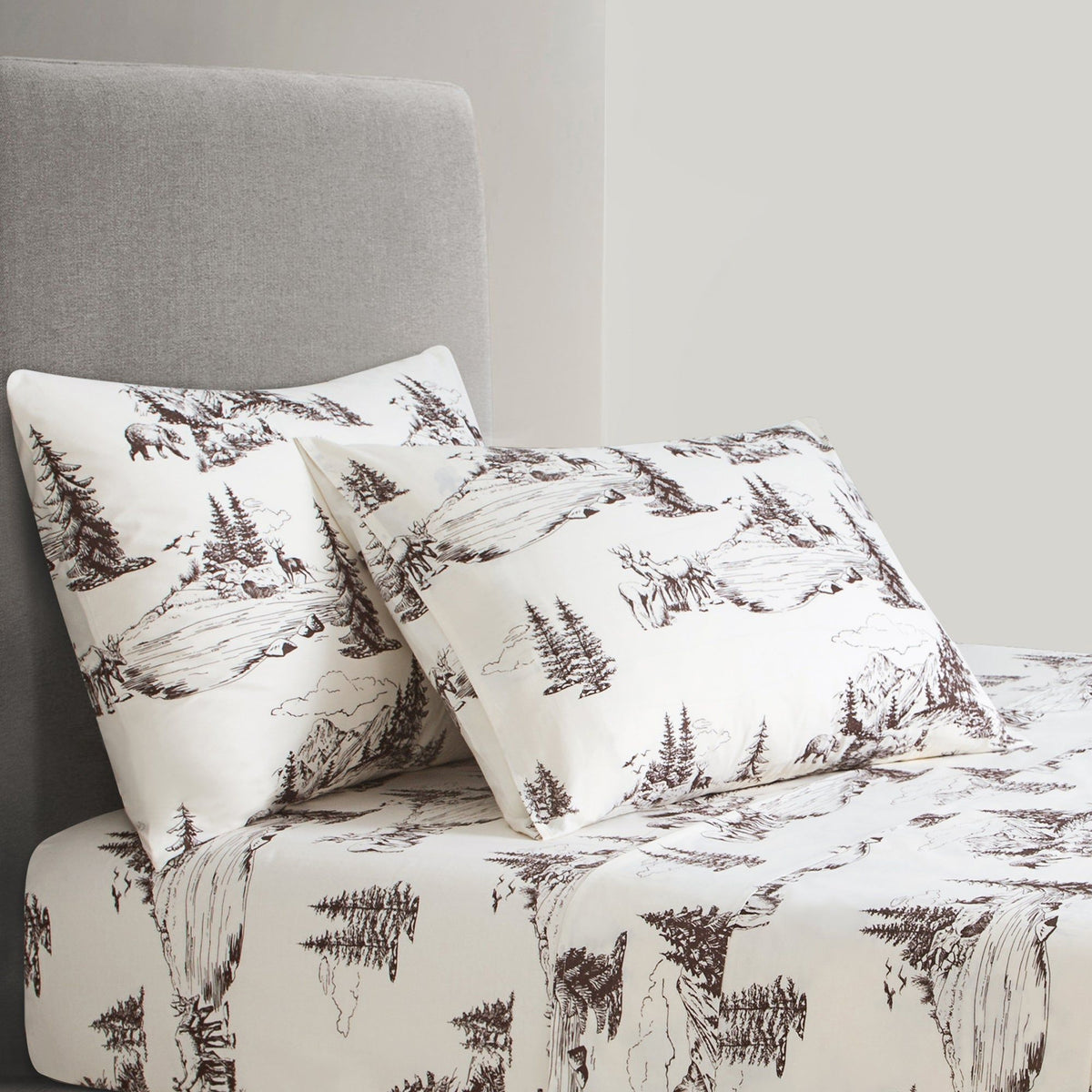 200TC Cotton White Pine Sheet Set, Full, White, 4PC