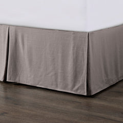 Hera Washed Linen Tailored Bed Skirt, Queen, Taupe, 1PC