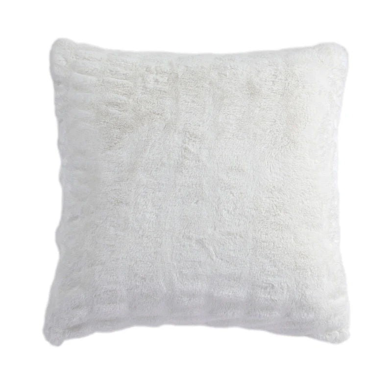 Ruched Rabbit Double-Sided Euro Pillow with Down Insert, 27" x  27", Variegated Cream, 1PC