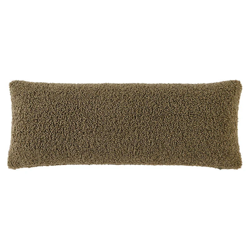 Teddy Lumbar Pillow with Down Insert, 14" x 36", Dark Oak, 1PC