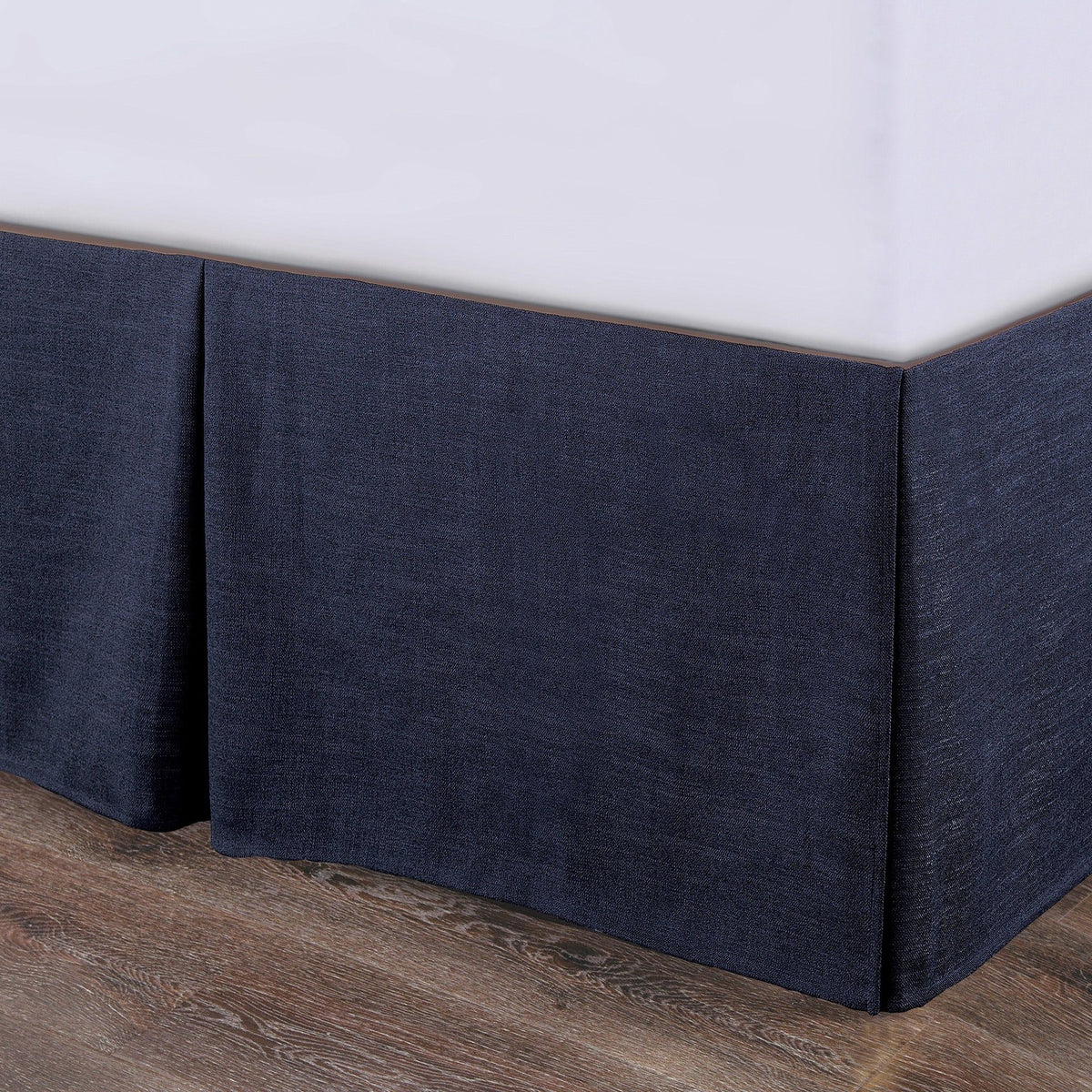 Camden Nubby Blue Bed Skirt, King, 1PC