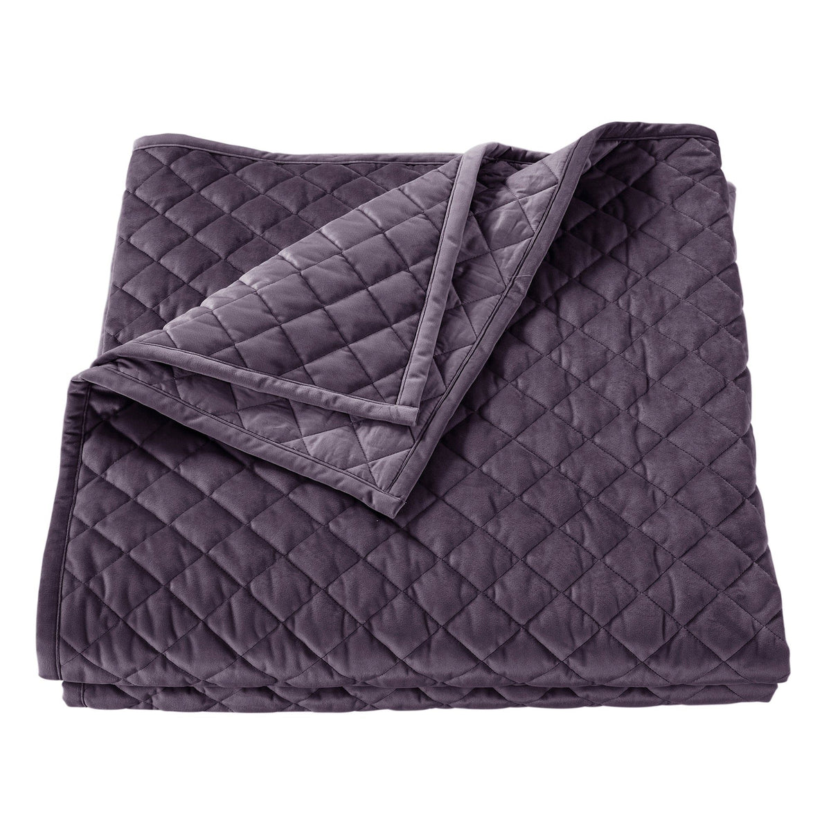 Velvet Diamond Quilt, Twin, Amethyst, 1PC