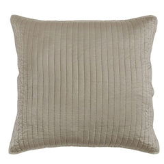 Satin Channel Quilted Euro Sham, 27" x 27", Taupe, 1PC