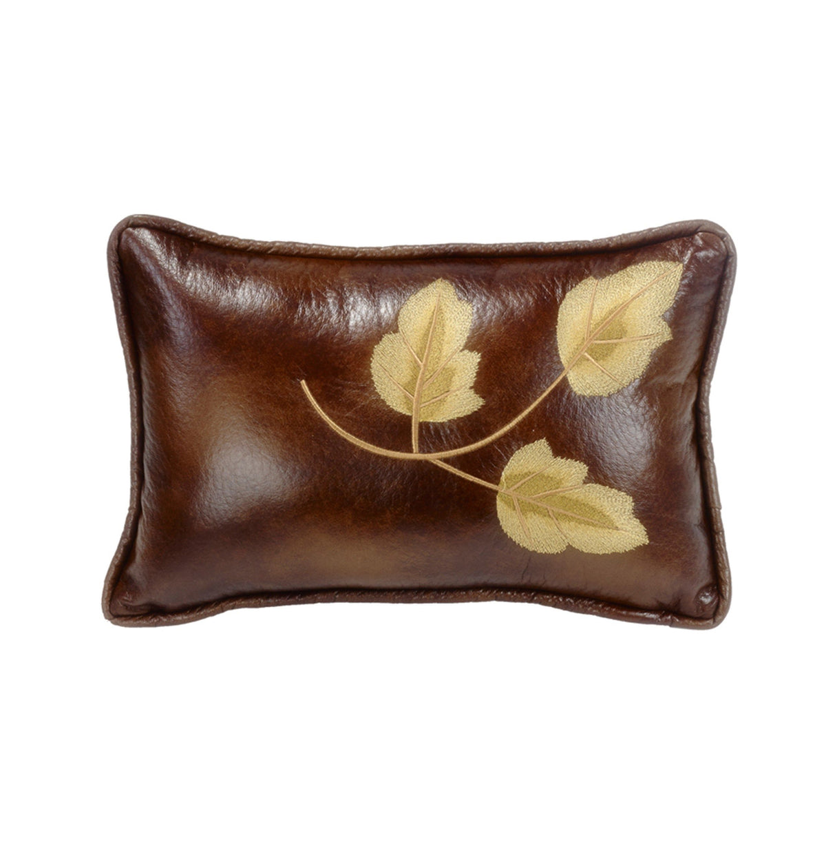 Highland Lodge Faux Leather Lumbar Pillow, 12" x 19", 1PC