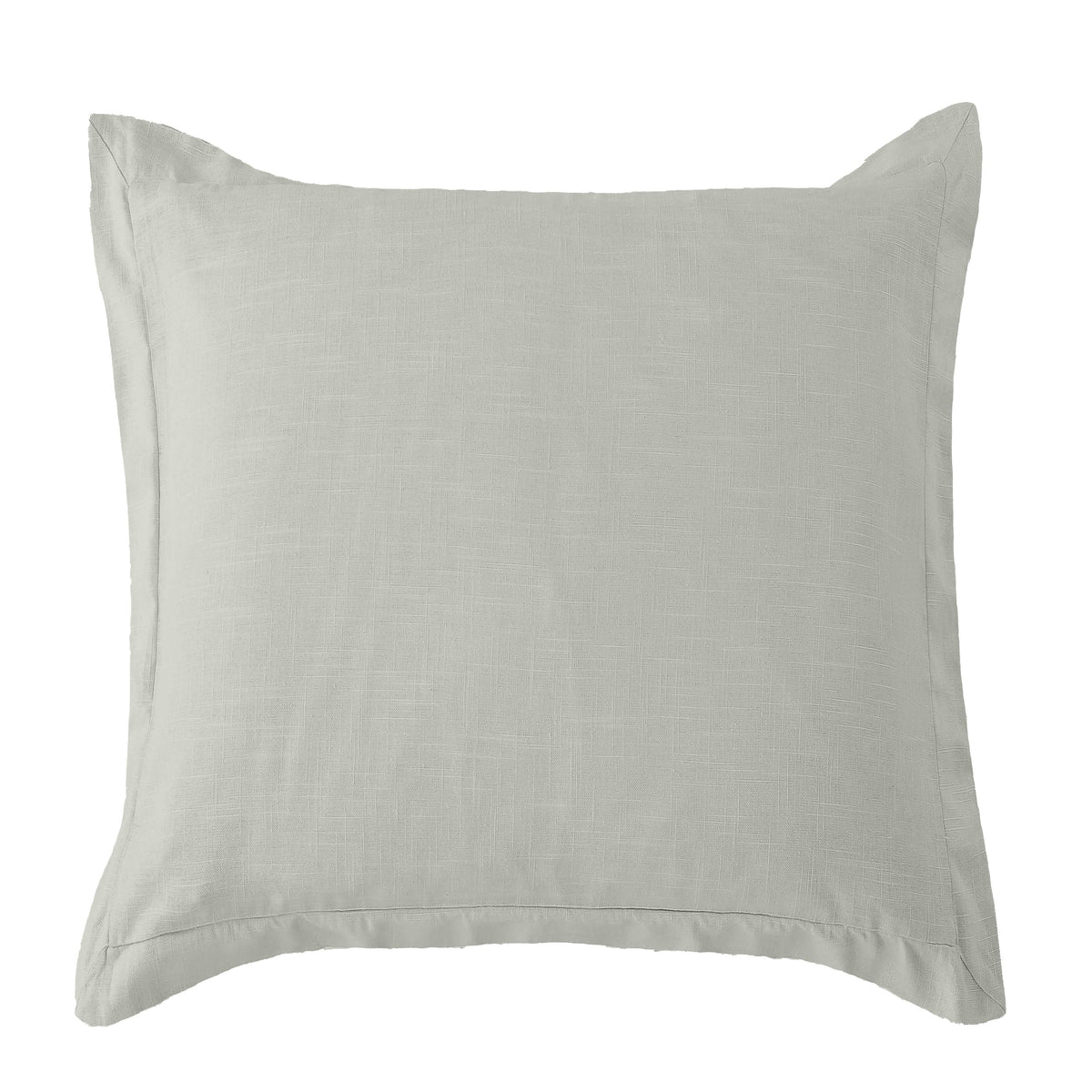Luna Washed Linen Tailored Euro Sham, 27" x 27", Light Gray, 1PC