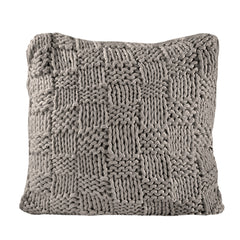 Chess Knit Euro Sham, 27" x 27", Taupe, 1PC