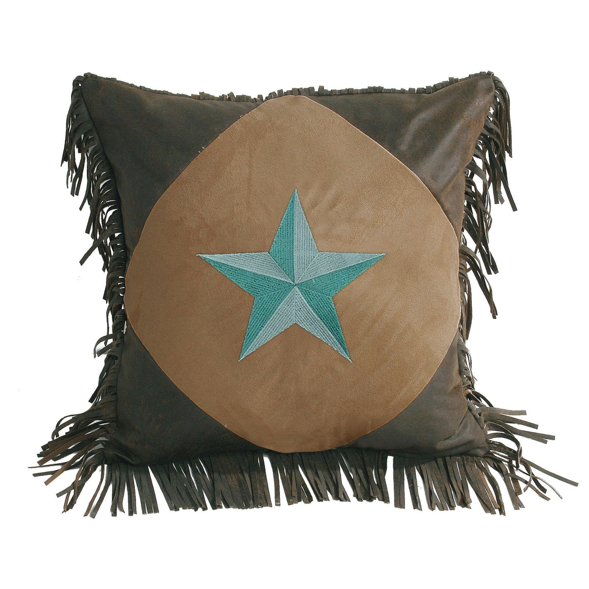 Laredo Diamond Shape Star Pillow, 18" x 18", Turquoise, 1PC
