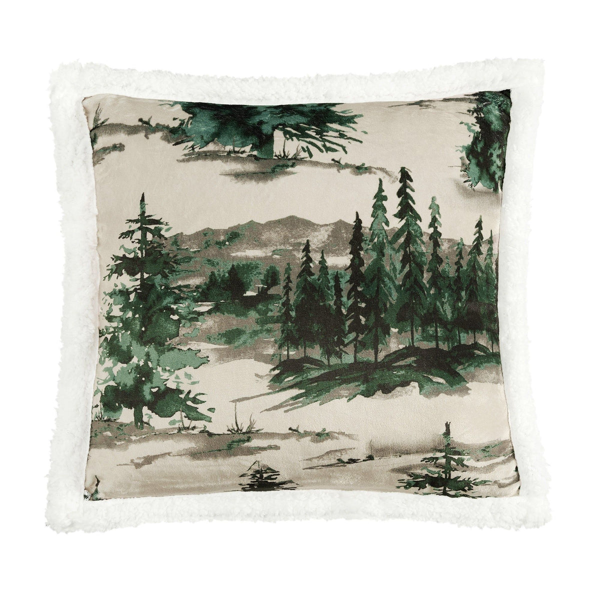 Joshua Campfire Sherpa Pillow, 18" x 18", Duffle Bag, 1PC, 6 MOQ