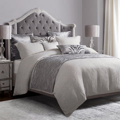 Matelassé Duvet Cover Set, Super Queen, Gray, 3PC