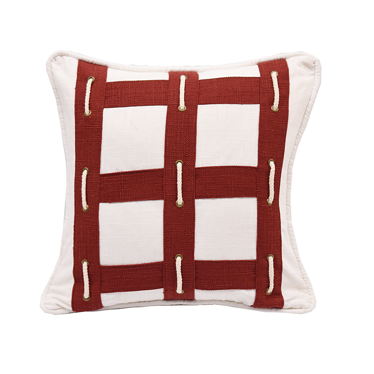 Linen Rope Pillow, 18" x 18", 1PC