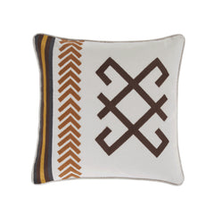 Toluca Canvas Embroidered Cotton Pillow, 18" x 18", 1PC