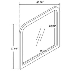 Anastasia - Dresser Mirror - Pearl White