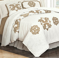 Madison Linen Duvet Cover, Super King, Oatmeal, 1PC