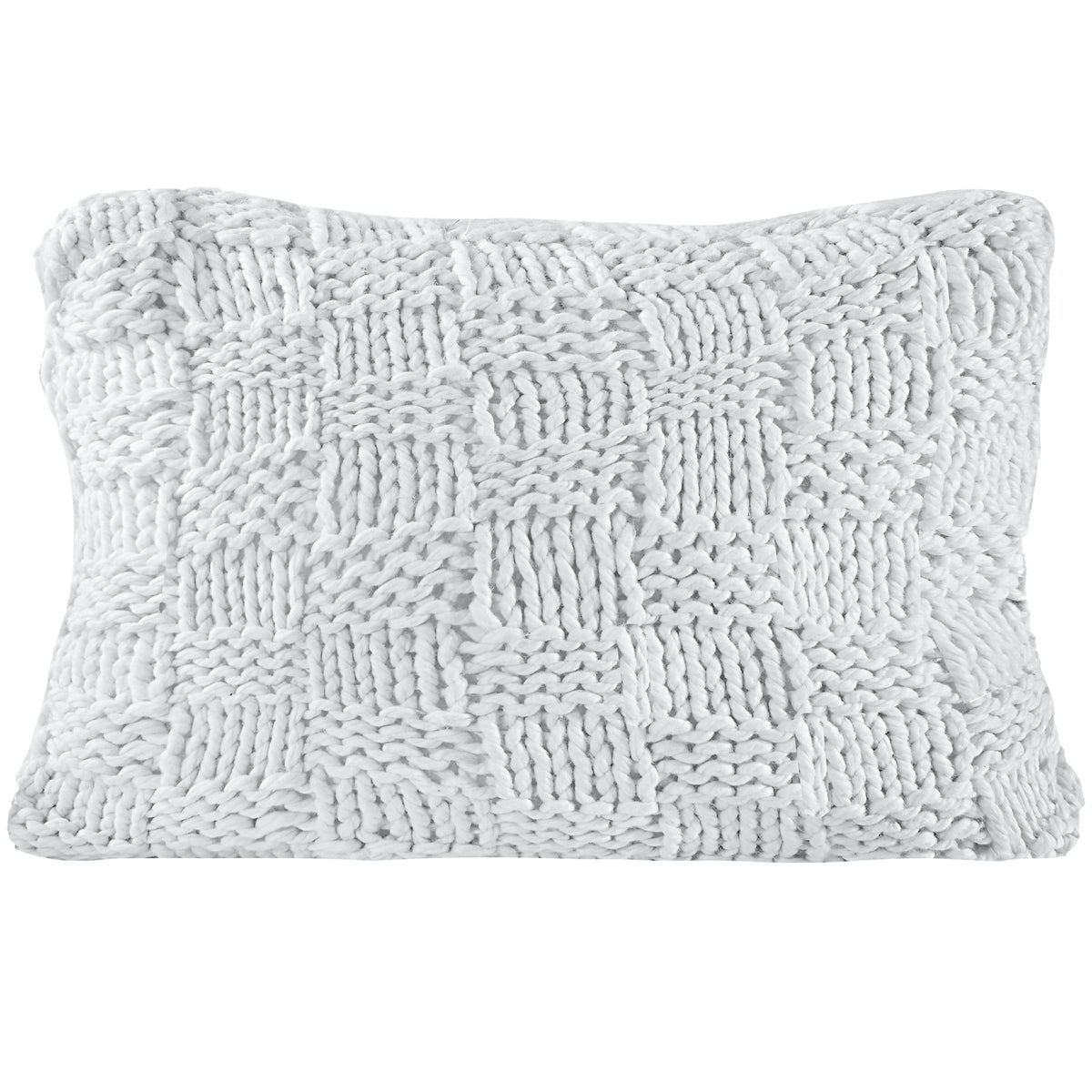 Chess Knit Dutch Euro Pillow, 28" x 38", Gray, 1PC