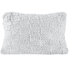 Chess Knit Dutch Euro Pillow, 28" x 38", Gray, 1PC
