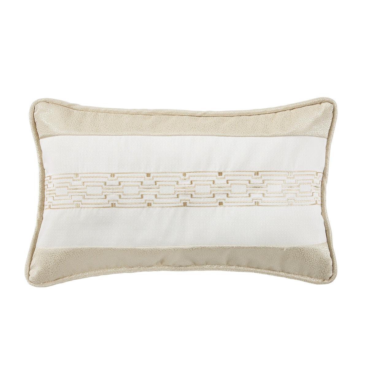 Hollywood Chain Link Embroidered Lumbar Pillow, 16" x 26", 1PC