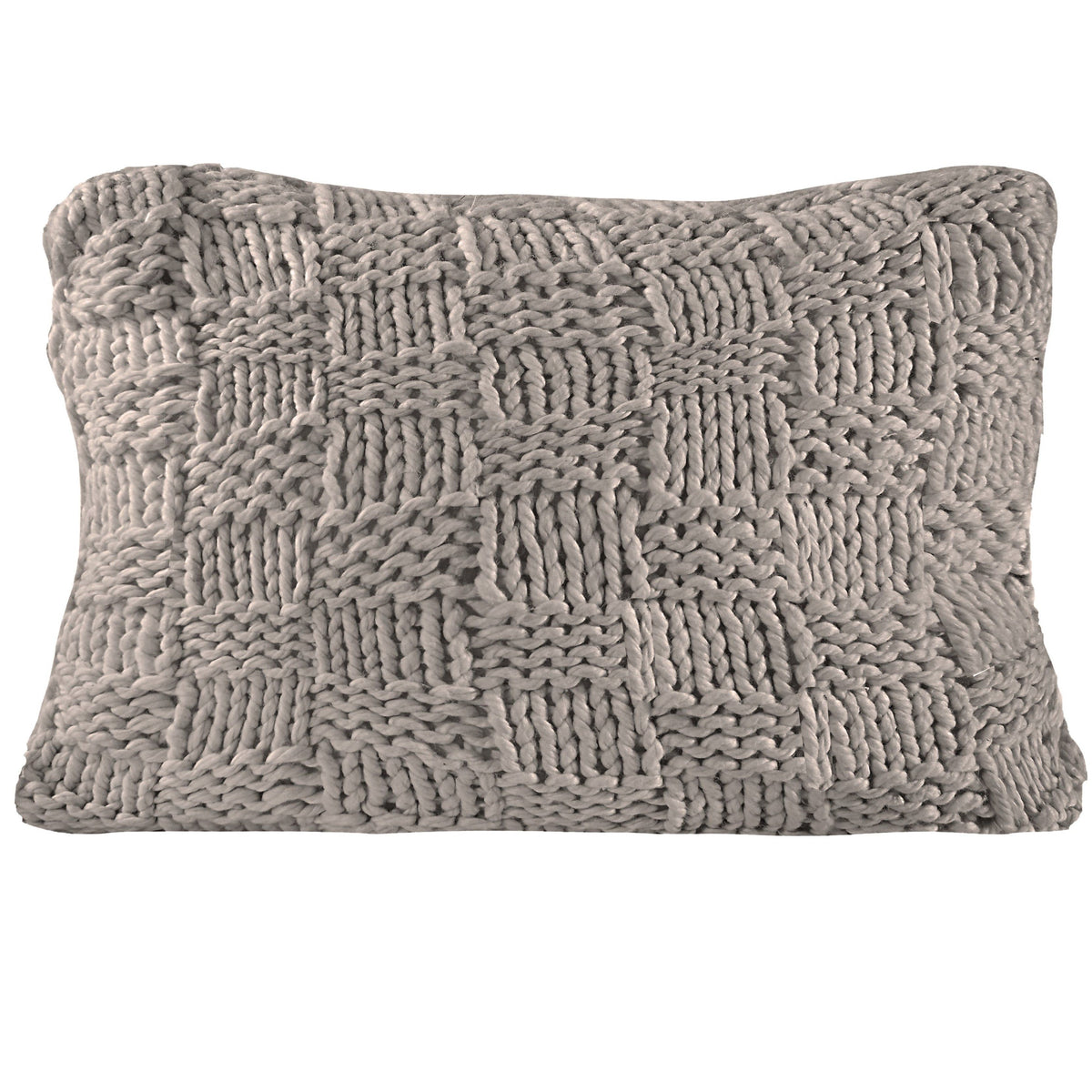 Chess Knit Dutch Euro Pillow, 28" x 38", Taupe, 1PC