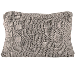 Chess Knit Dutch Euro Pillow, 28" x 38", Taupe, 1PC