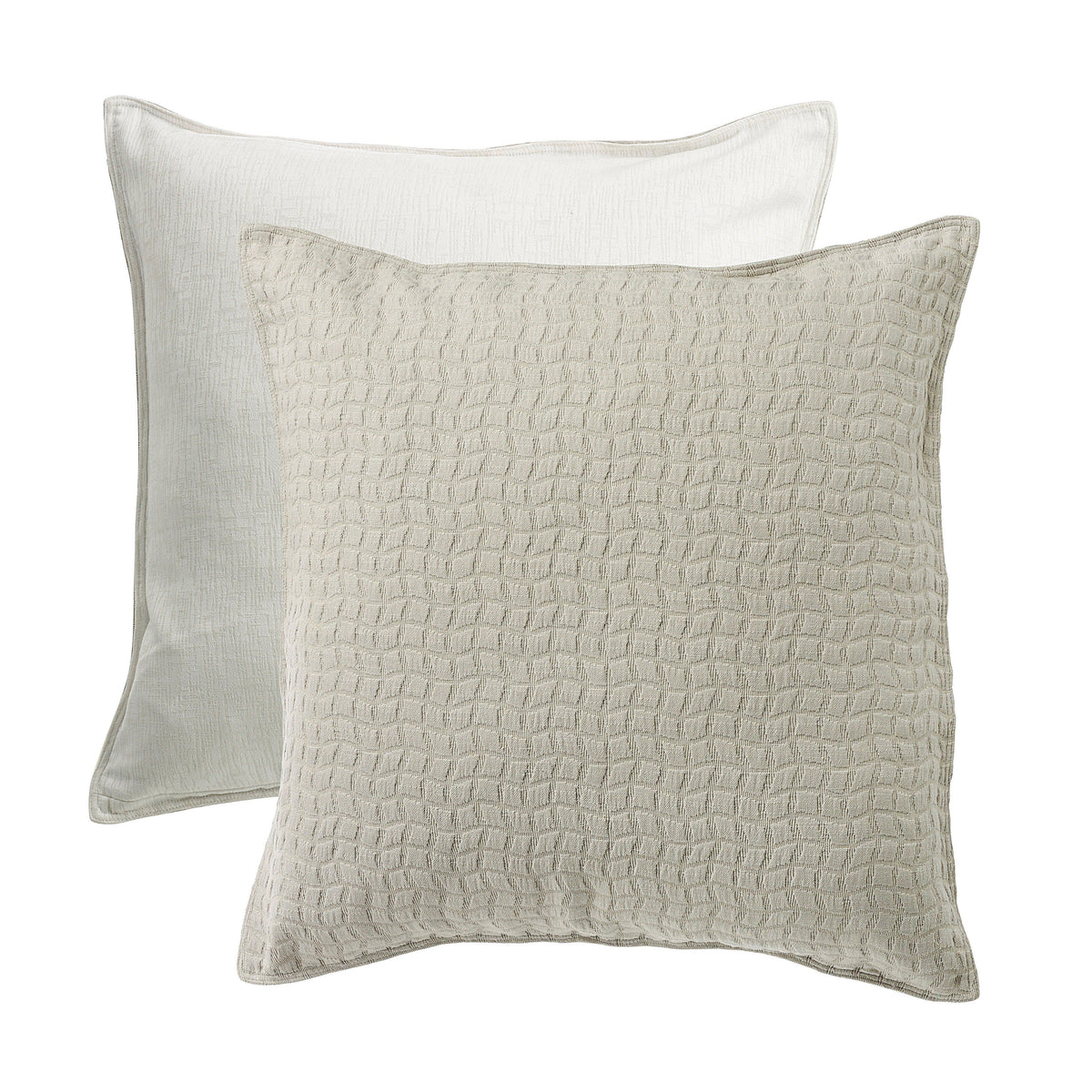 Wilshire Reversible Textured Fabric Euro Sham, 27" x 27", 1PC