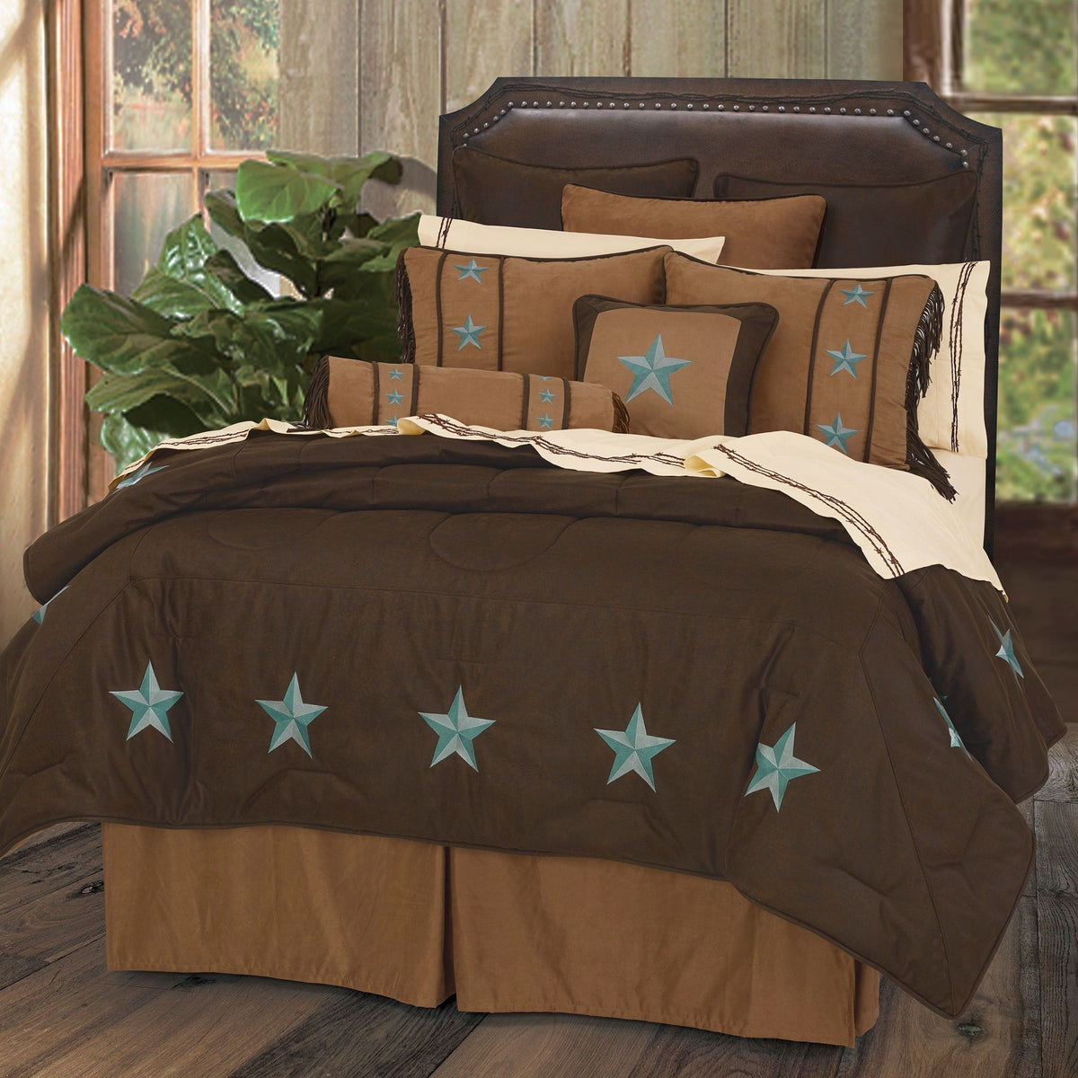 Laredo Comforter Set, Full, Turquoise, 6PC