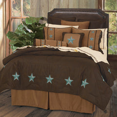 Laredo Comforter Set, Full, Turquoise, 6PC
