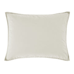 Stonewashed Cotton Canvas Pillow Sham, 21" x 27", Natural, 1PC