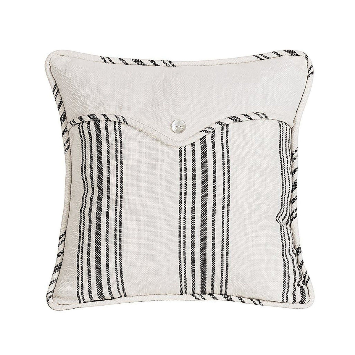 Prescott Linen Weave Envelope Pillow, 18" x 18", Black, 1PC