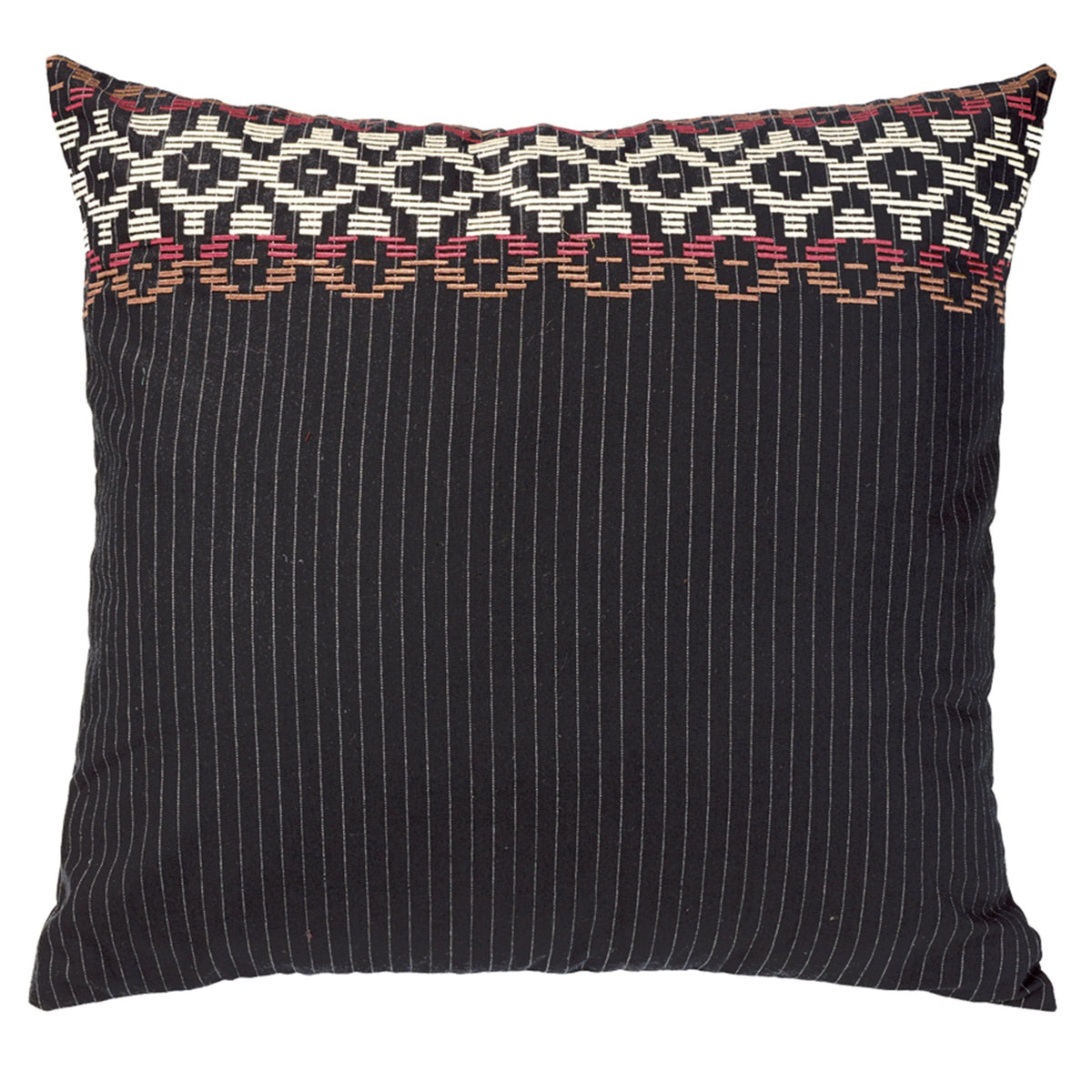 Embroidered Pinstripe Euro Sham, 27" x 27", 1PC