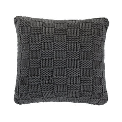 Chess Knit Euro Sham, 27" x 27", Slate, 1PC