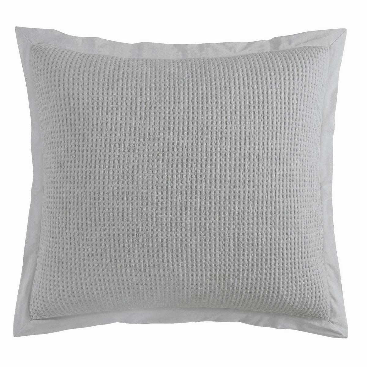 Stonewashed Cotton Waffle Weave Euro Sham, 27" x 27", Gray, 1PC