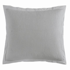 Stonewashed Cotton Waffle Weave Euro Sham, 27" x 27", Gray, 1PC