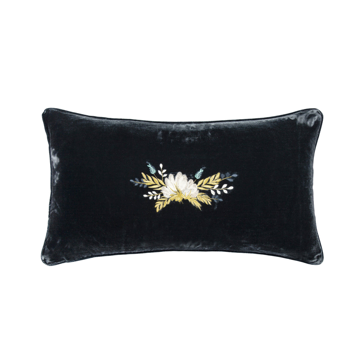 Stella Faux Silk Velvet Body Pillow, 18" x 54", Midnight Blue, 1PC
