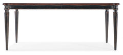 Charleston - Rectangle Leg Dining Table With 2-22in leaves - Dark Brown