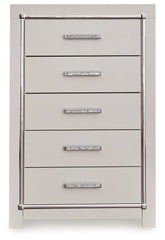 Zyniden - Silver - Five Drawer Chest