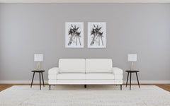 Jessel - Chenille Upholstered Track Arm Sofa - Ivory