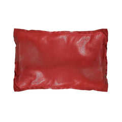 Red Pebble Leather Pillow, 16" x 24", 1PC