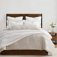 Stonewashed Cotton Gauze Quilt Set, Full/Queen, Vintage White, 3PC