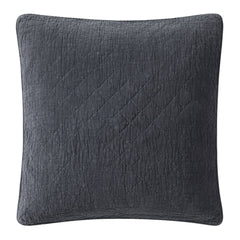 Stonewashed Cotton Gauze Euro Sham, 27" x 27", Charcoal, 1PC