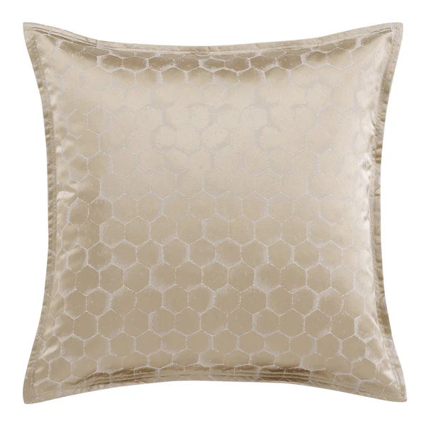 Honeycomb Jacquard Euro Sham, 27" x 27", Espresso, 1PC