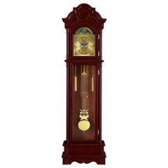 Diggory - Grandfather Clock With Adjustable Chime - Brown Red