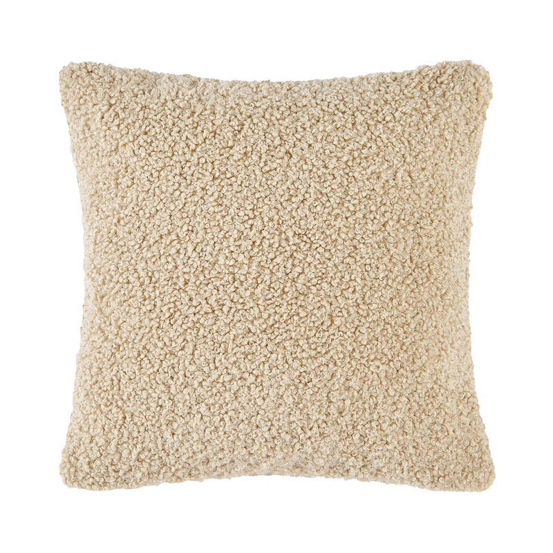 Teddy Euro Pillow with Down Insert, 26" x 26", Cream, 1PC