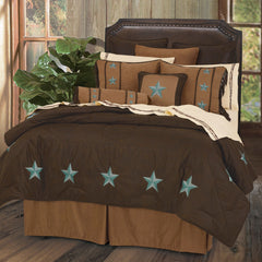 Laredo Comforter Set, Twin, Turquoise, 5PC