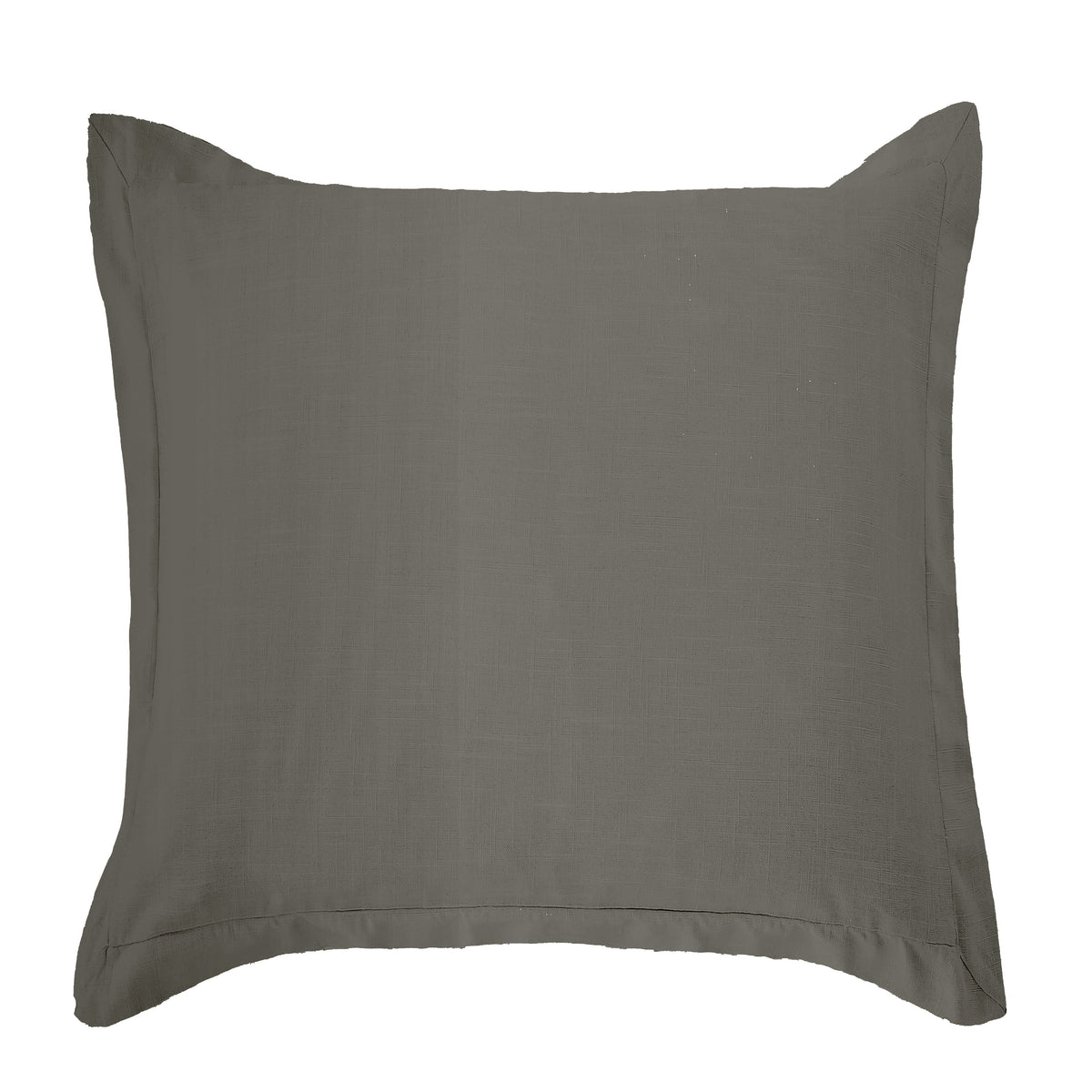 Luna Washed Linen Tailored Euro Sham, 27" x 27", Slate, 1PC