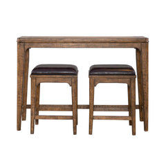 Ashford - 3 Piece Console Set (Console 2 Stools) - Light Brown
