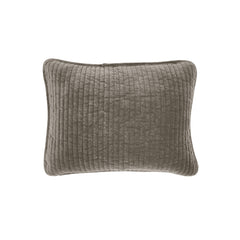 Stonewashed Cotton Velvet Boudoir Pillow, 12" x 16", Taupe, 1PC